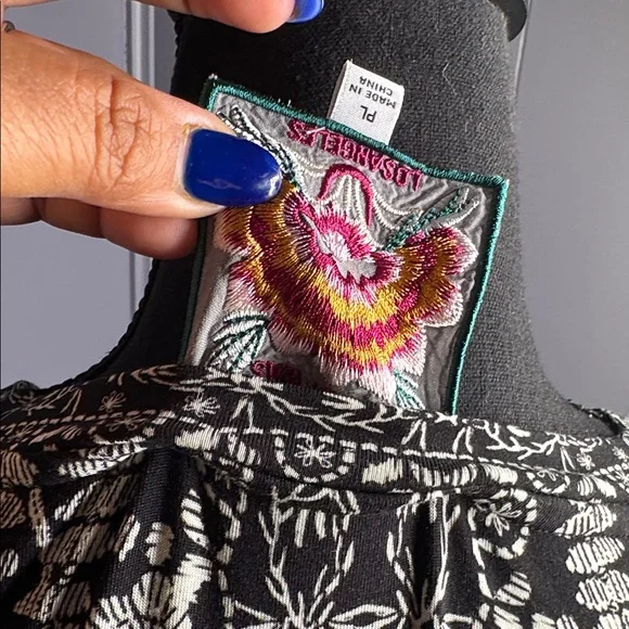 Johnny Was butterfly black & white dress - Picture 4 of 7